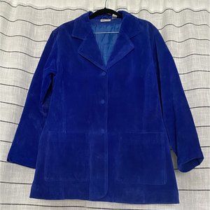 Vintage Newport News Electric Blue Leather Jacket